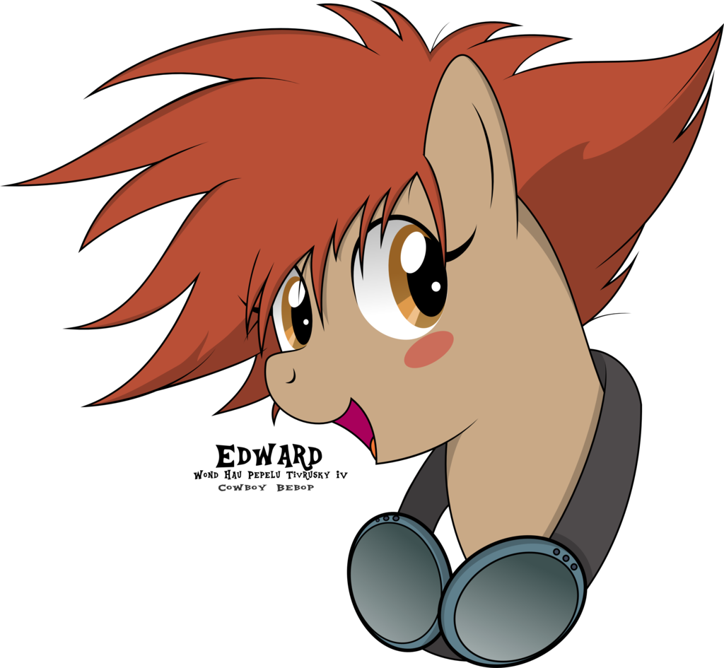 Ed As Pony [cowboy Bebop] By Oobrushstrokeoo - Cartoon (1024x945)