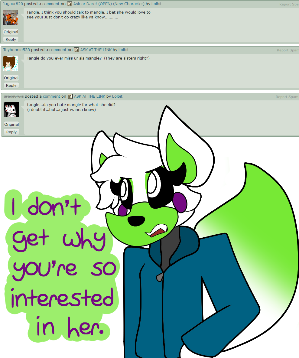 Ask Or Dare 068 By Lolbit - Ask Or Dare Tangle (990x1191)