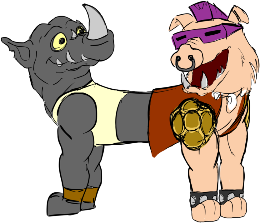 Catdog Bebop And Rocksteady Mashup By Bdoyle75 - Cartoon (1018x785)