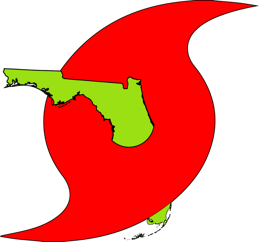 Hurricane Irma 2017 Atlantic Hurricane Season Cohen - Hurricane Symbol Over Florida (1262x1178)