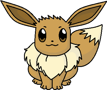 Pkm-150 473 100 Eevee Sitting By Kittycateevee - Eevee Head.