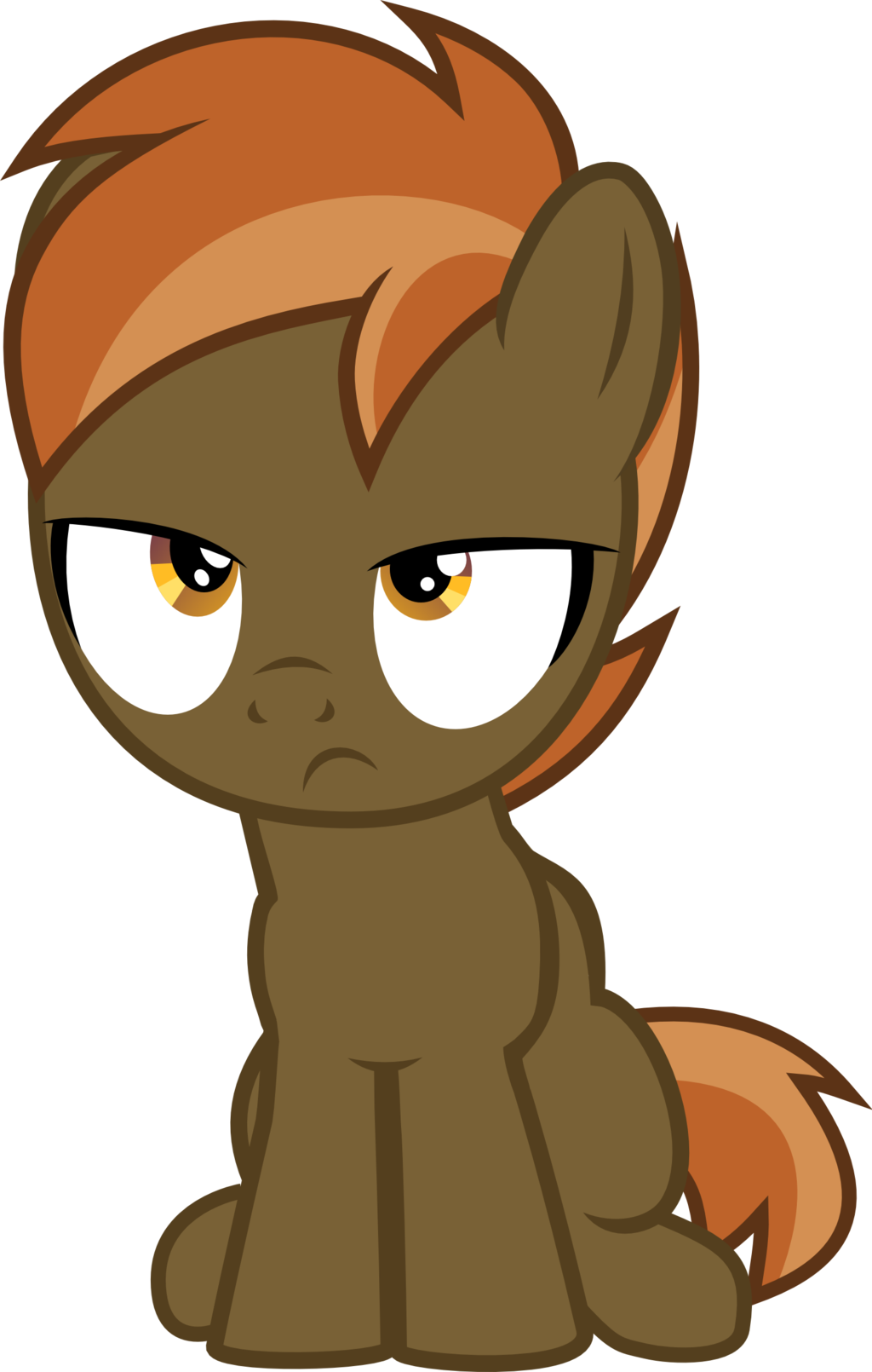 Adorable Button Mash Sitting Unamused By Megarainbowdash2000 - Mlp Button (1024x1610)