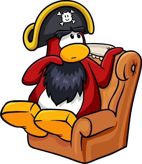 Rockhopper Sitting - Club Penguin Penguin Sitting (494x571)