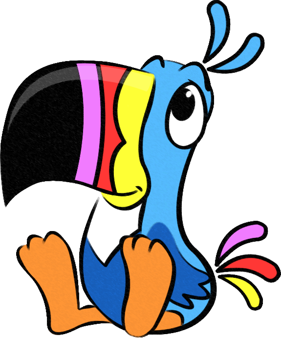 Toucan Sam Sitting - Cartoon Toucan Sam (575x692)