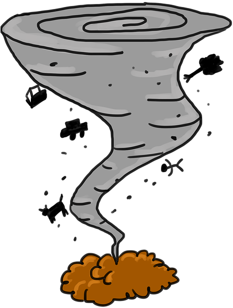 Tornado, Cyclone, Twister, Storm, Windstorm - Natural Disasters Clip Art (478x720)