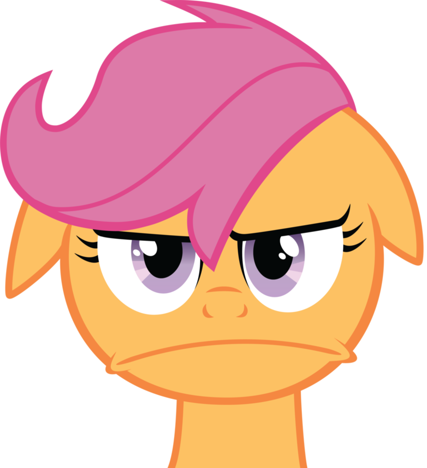 I Hate Anime - My Little Pony Scootaloo Angry (853x936)