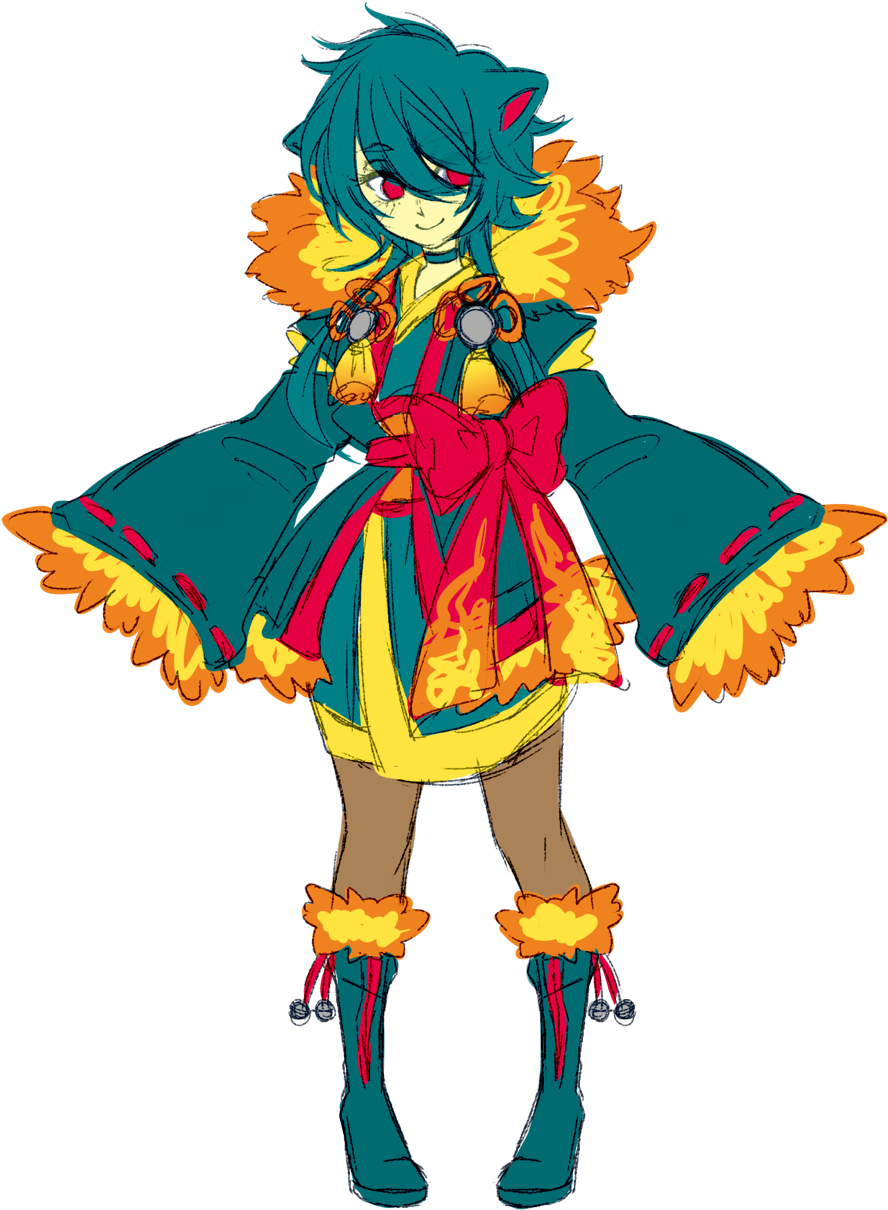Banmoku Haru My Quilava Gijinka - Quilava (923x1280)