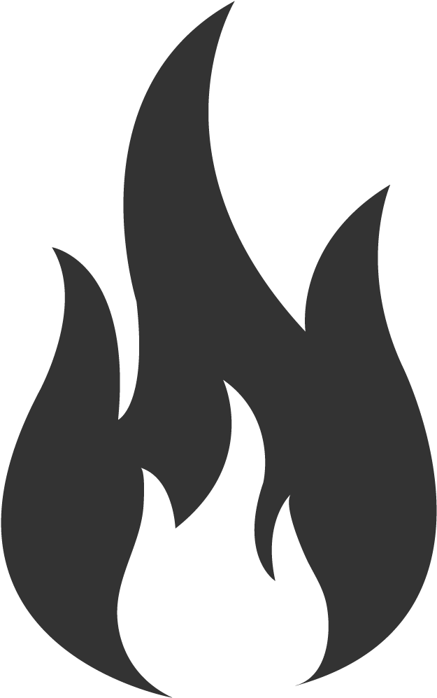 Icon Smoke Fire - Flame Icon Black Png (1000x1000)