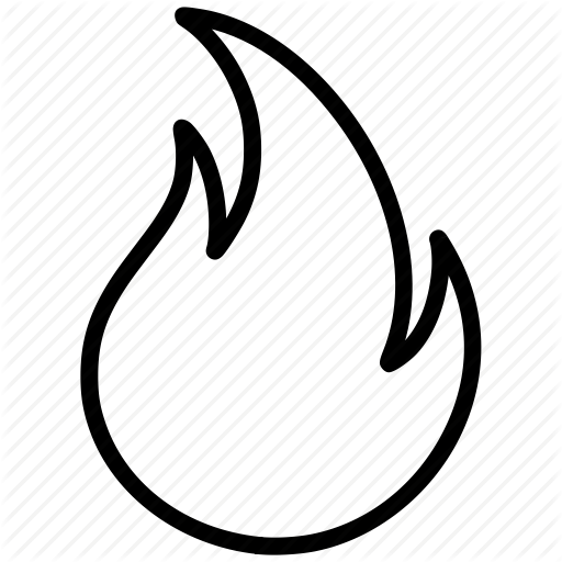 Fire Flame Outline 161096 - Transparent Campfire Drawing (512x512)