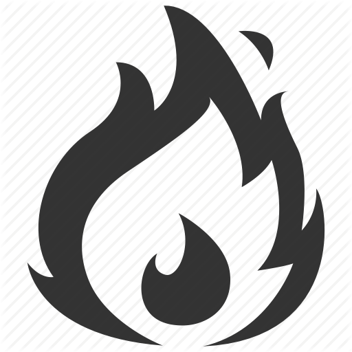 Flame Logo Fire Icon Fire Flame Logo Design Vector - Never Put Metal Objects In The Toaster (512x512)