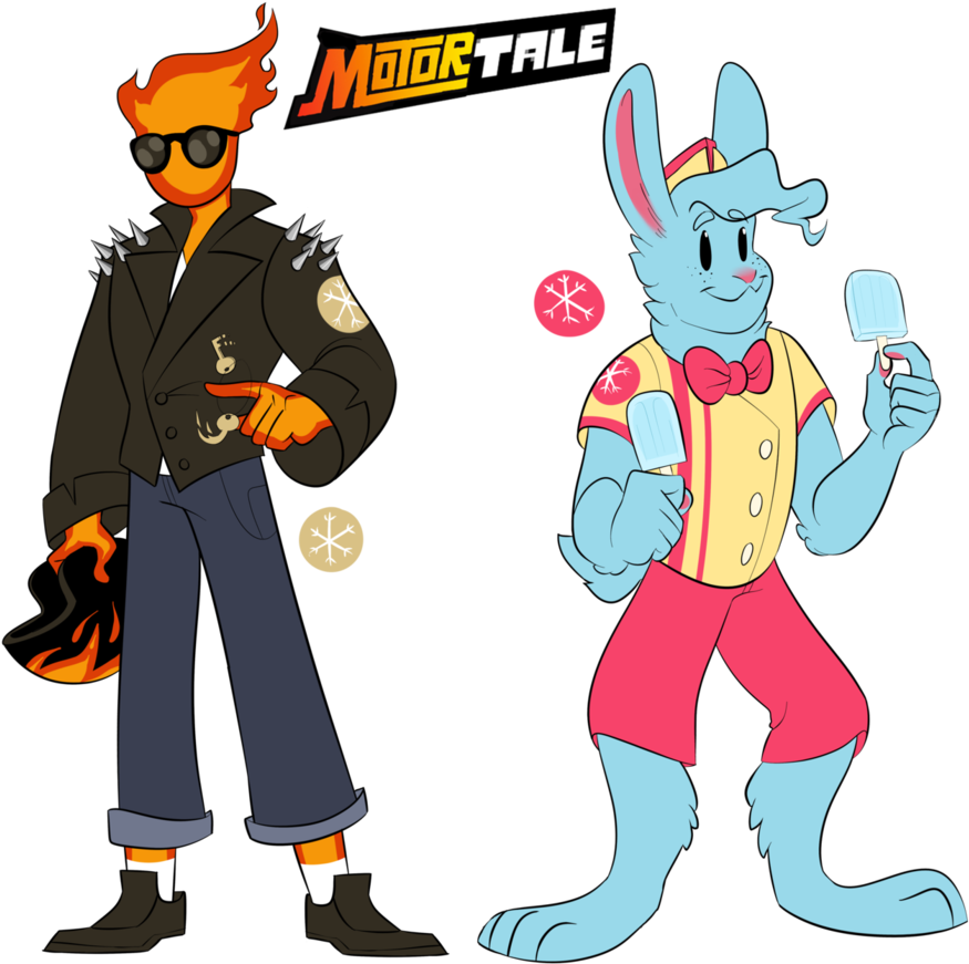 Grillby And Nice Cream Guy By Moonstruckmutt - Cartoon (894x894)