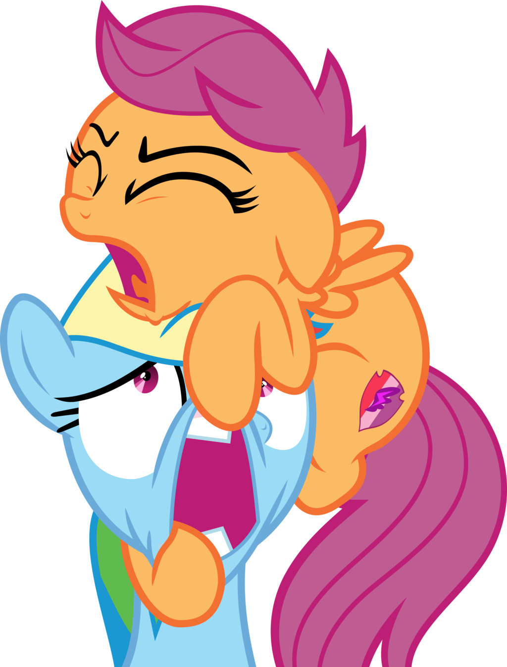 Mlp Vector - Rainbow Dash And Scootaloo (1024x1348)