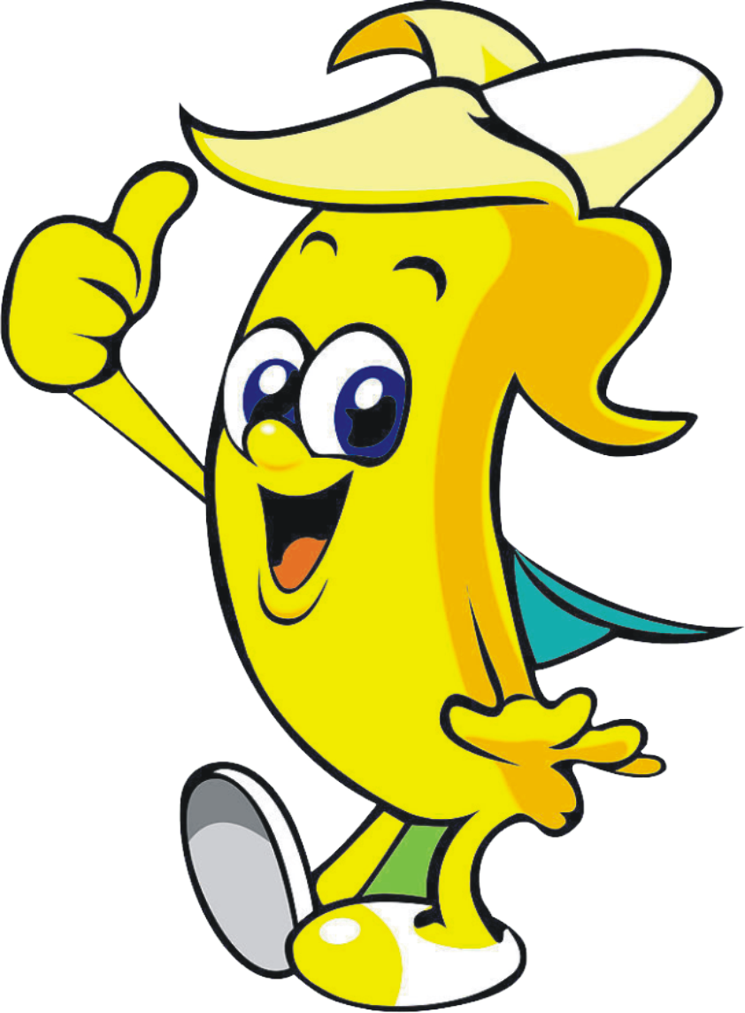 Cartoon Banana Clip Art - Cute Banana Vector Png.