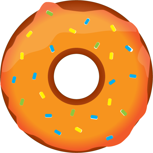 Impossible Donut - Orange Donut Clipart (512x512)