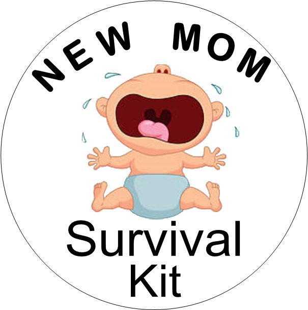 Free Printable Label - New Mom Survival Kit (624x660)