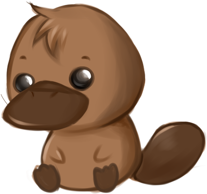 Drawn Sunlight Cute Cartoon - Cute Platypus Drawing (430x432)