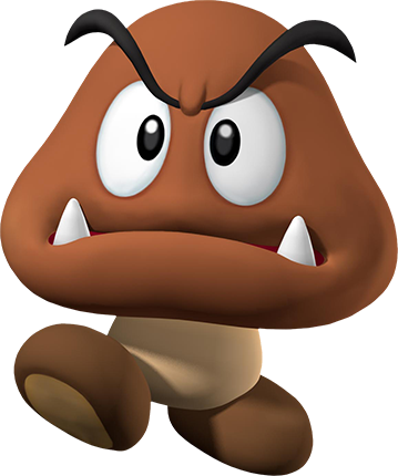 18new Mario Clip Art More Image Ideas - Mario Goomba (359x430)