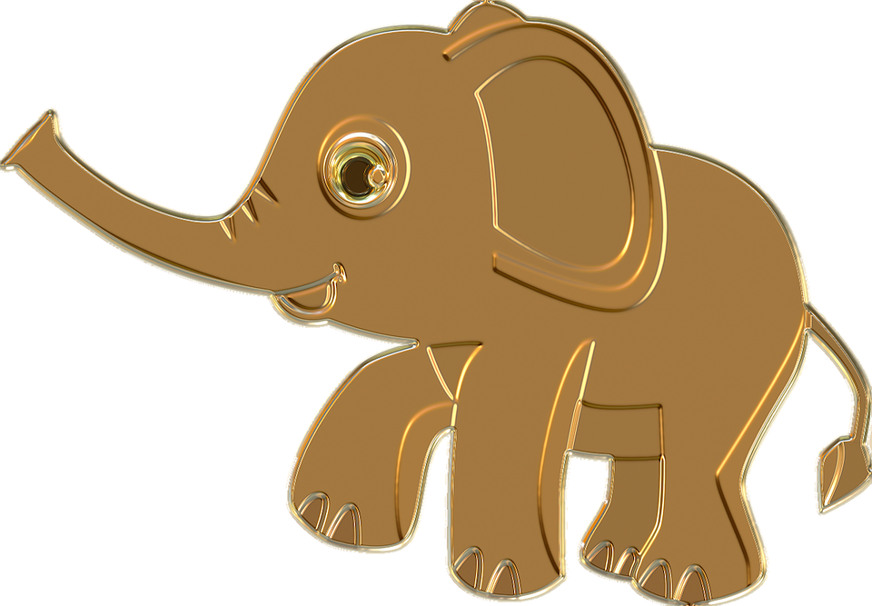 Elephant Cartoon Pics 13, Buy Clip Art - Elephant Gold Png (960x667)