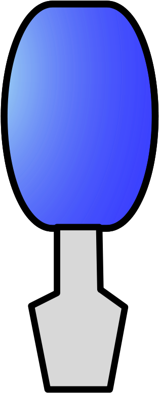 Free Screwdriver - Stubby Screwdriver Clipart Black And White (500x1000)