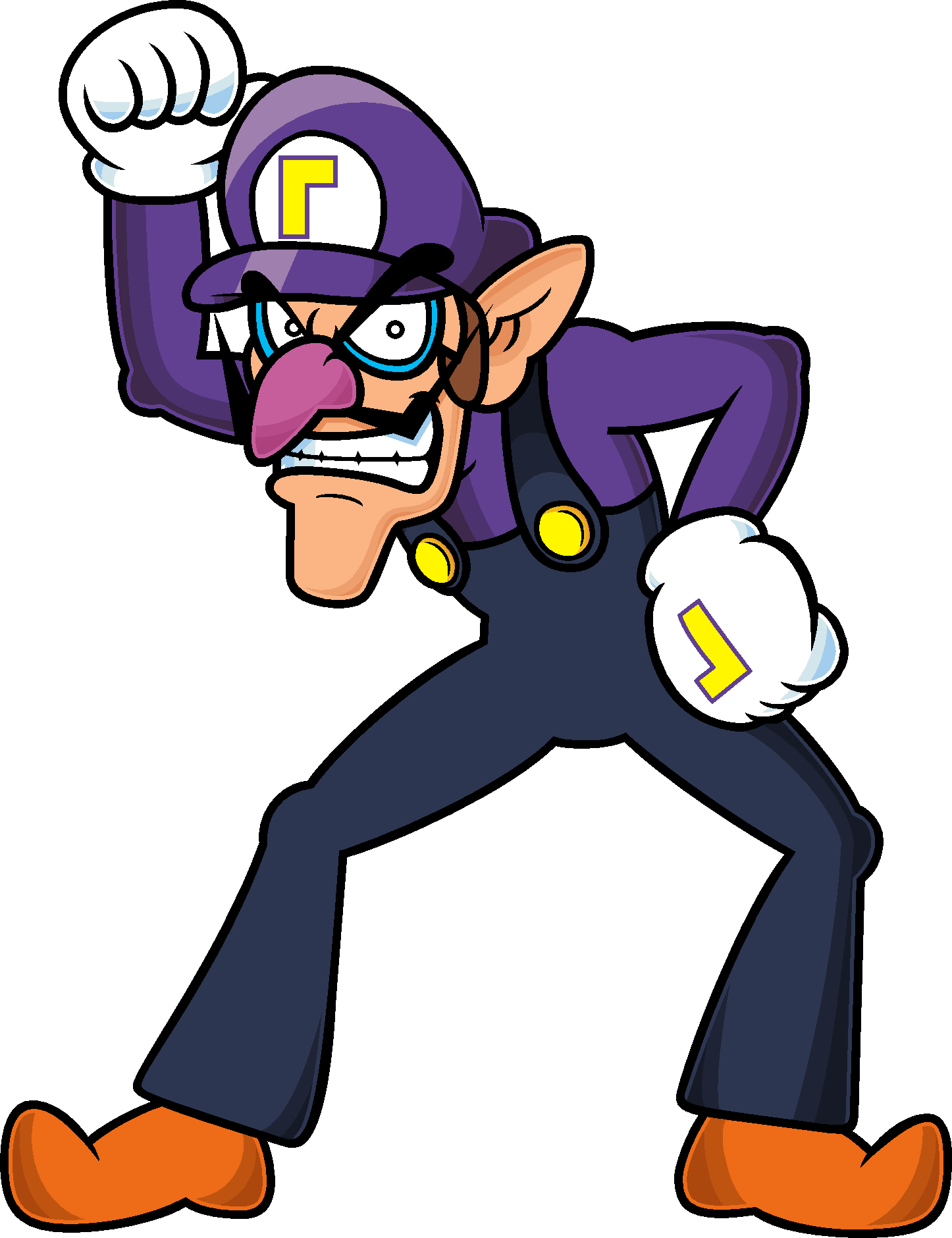 Donkey Kong 2d - Waluigi Png (1446x1880)