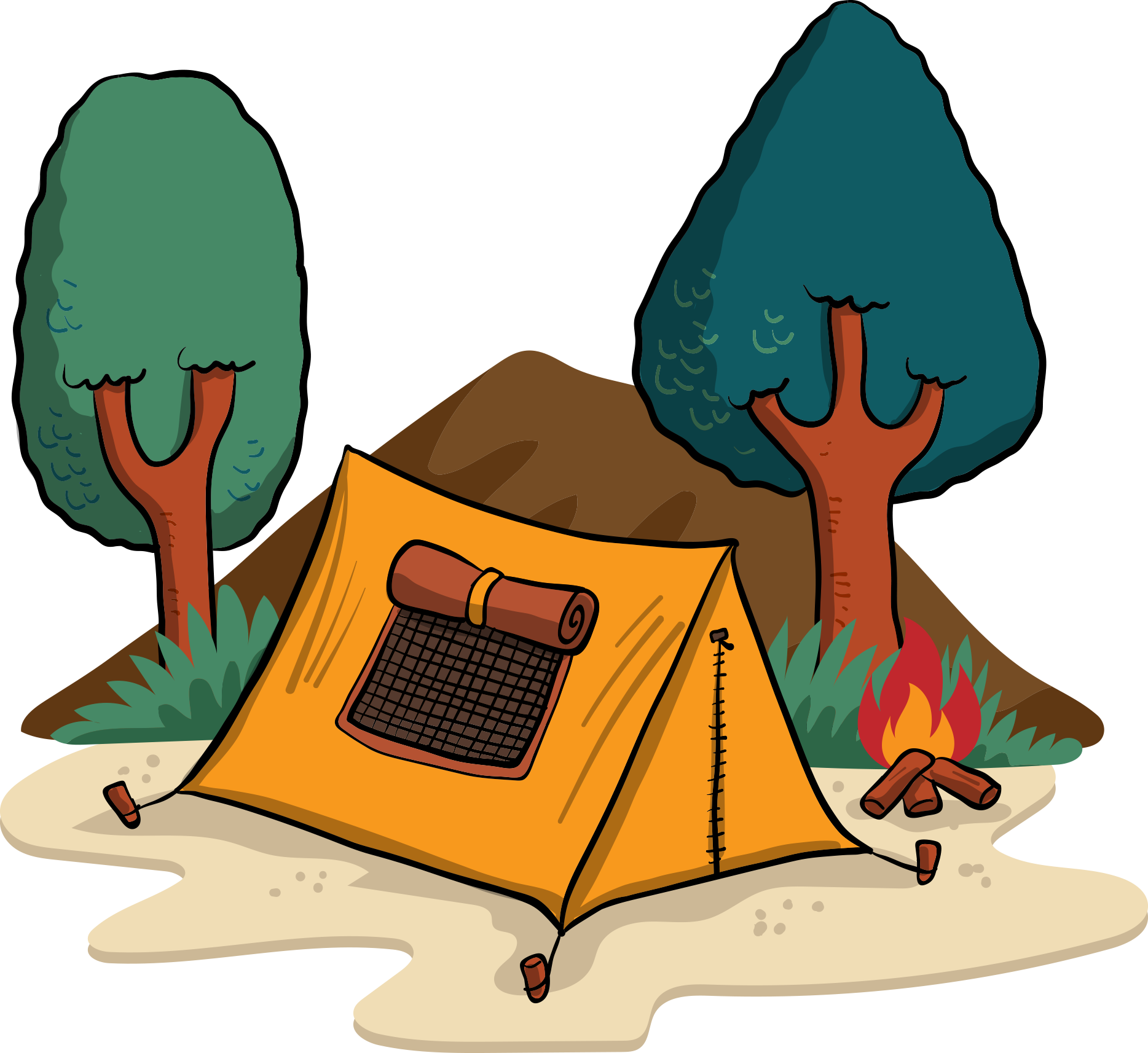 Camping Tent Vecteur - Clipart Camping Png (1868x1714) .