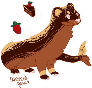 Ferret Clipart Chocolate - Chocolate Mousse (393x350)