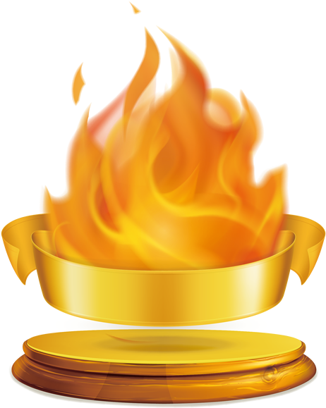 火焰奖牌 - Trophies And Awards Clipart (635x680)