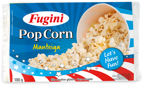Pipoca Para Micro-ondas Sabor Manteiga Fugini 100g - Fugini (512x512)