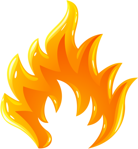 Glossy Burning Fire Flame [преобразованный] - Flame Vector (488x500)