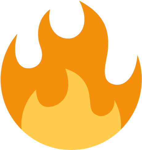 Fire, Flame, Tool, Light, Spark Icon - Twitter Fire Emoji Png (2000x2000)