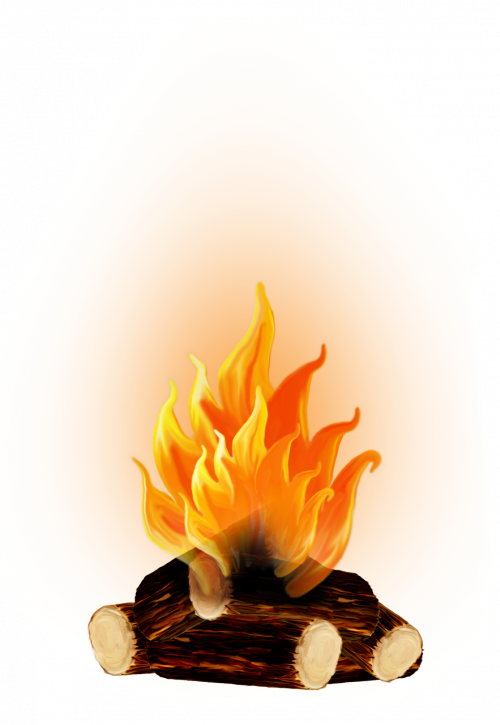 Tubes Halloween Png - Костер Клипарт Пнг (500x725)