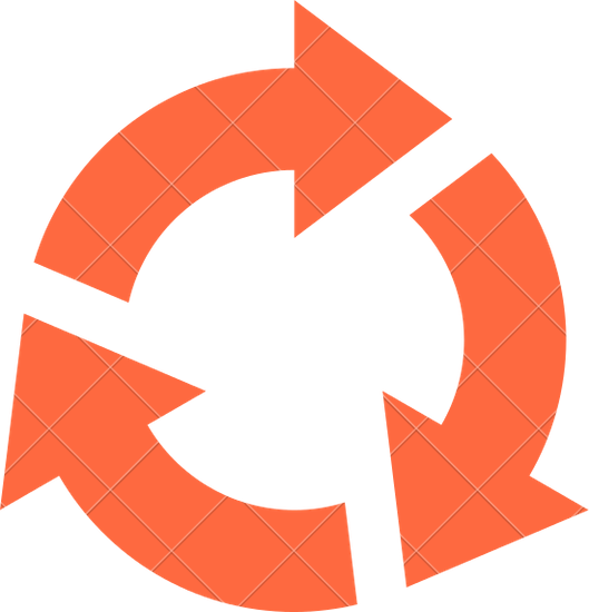 Arrow Clipart Cycle - Rotation Symbol (529x550)