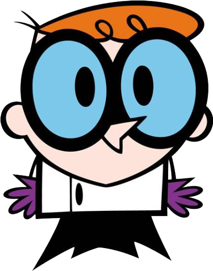Dexters Laboratory Png File - Cartoon Character With Big Glasses (453x557)