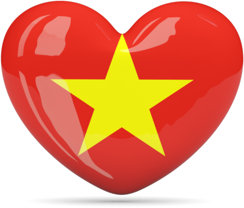 Illustration Of Flag Of Vietnam - Trái Tim Việt Nam (640x480)