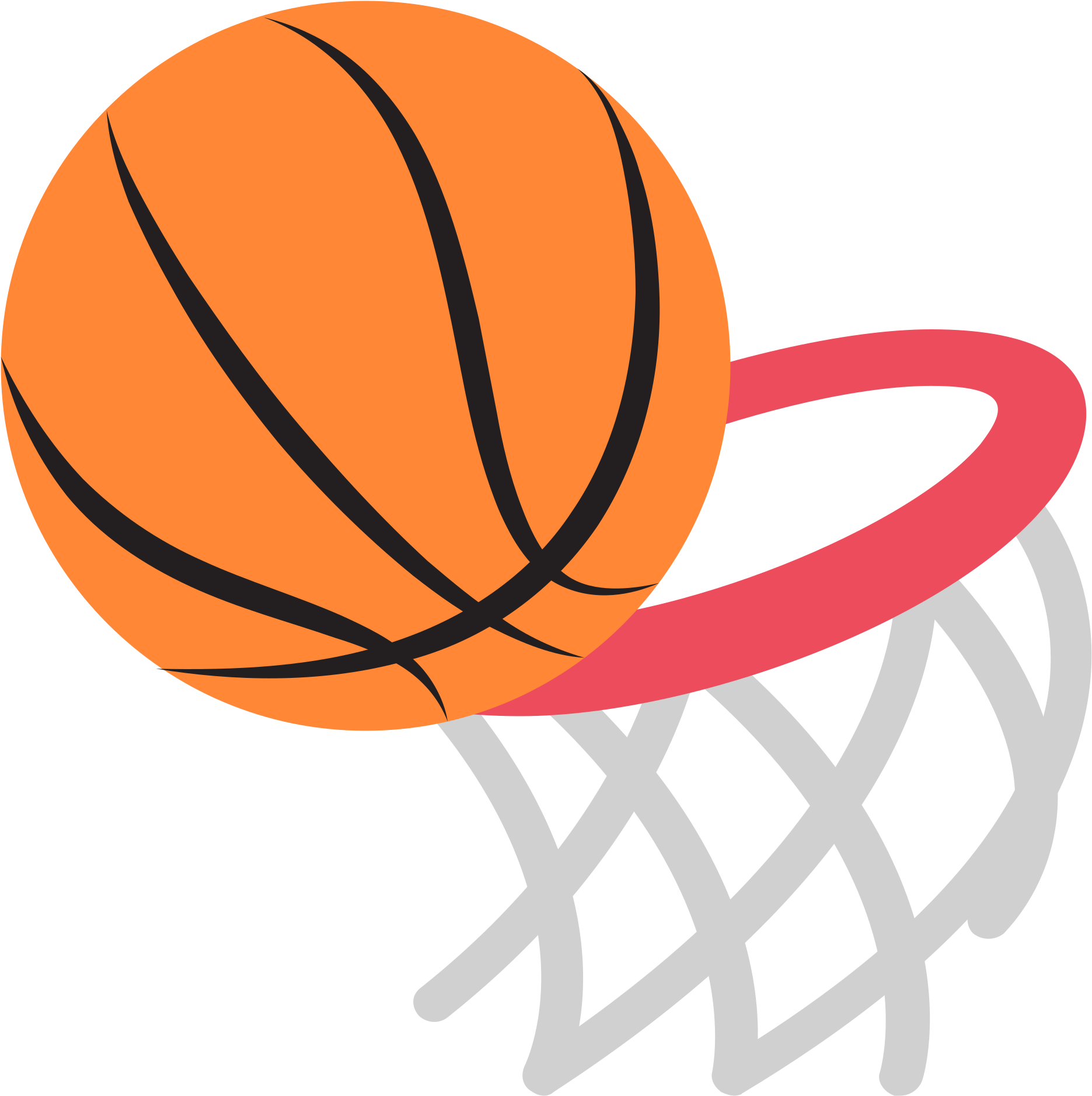Picture Of A Basketball Hoop 20, Buy Clip Art - Basketball Emoji (2000x2000)