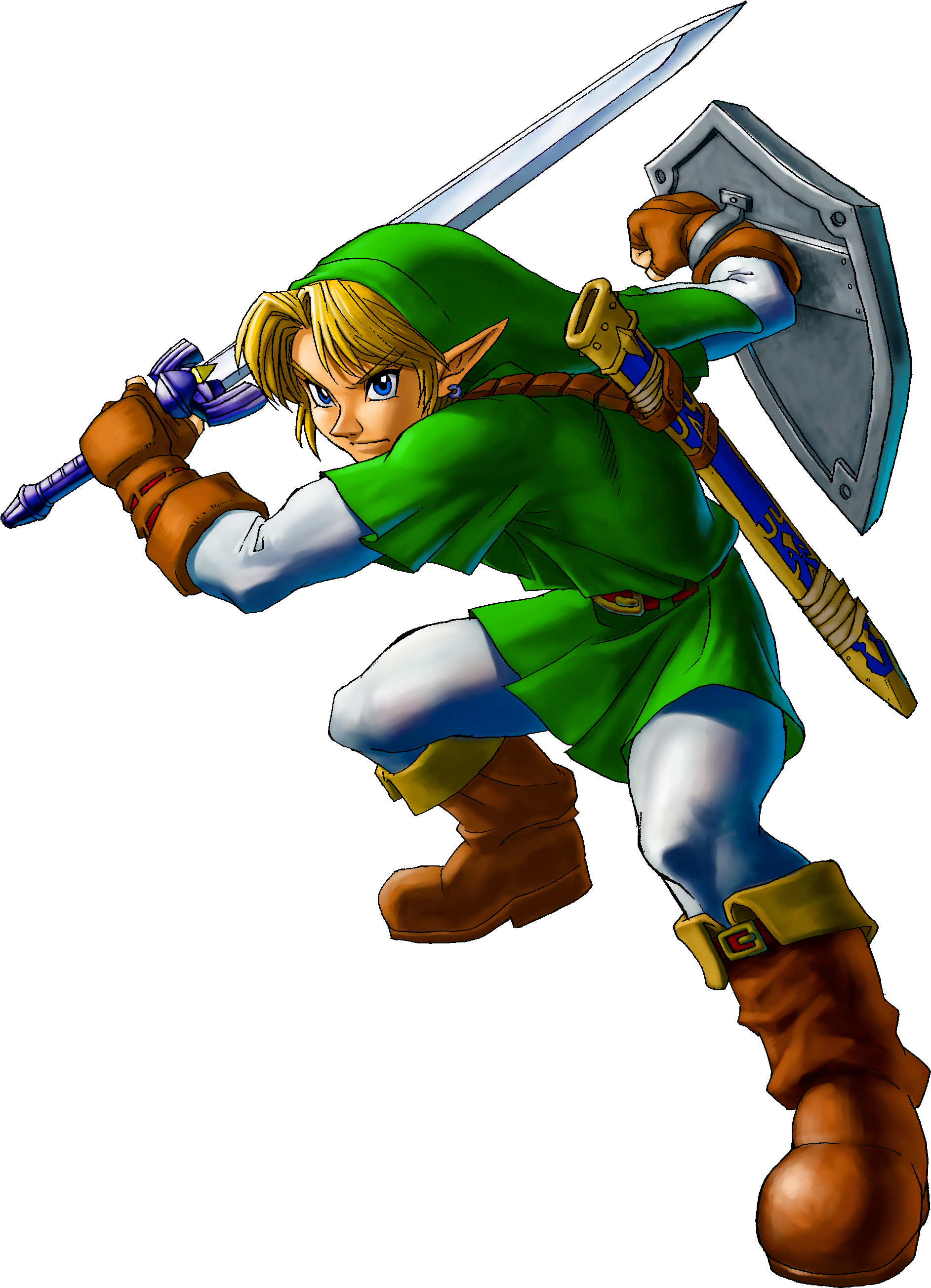 Link Artwork 2 - Legend Of Zelda Ocarina Of Time Adult Link (1972x2728)