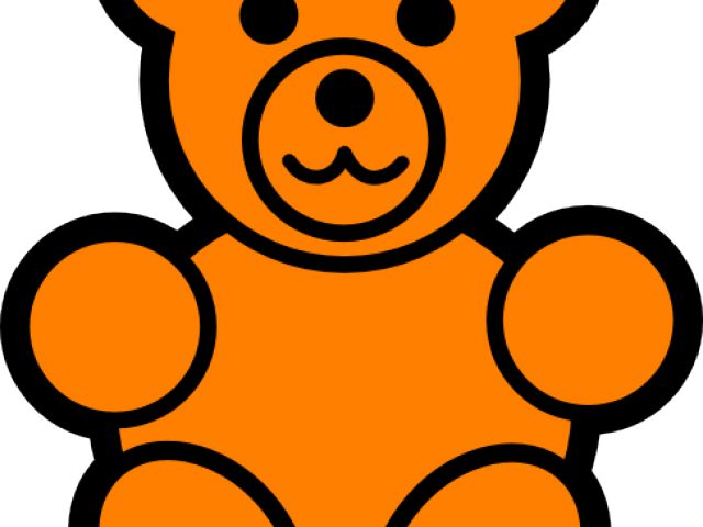 Orange Bear Cliparts - Teddy Bear Clip Art (640x480)
