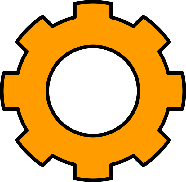 Orange Gear Clip Art At Clker - Sepuluh Nopember Institute Of Technology (600x586)
