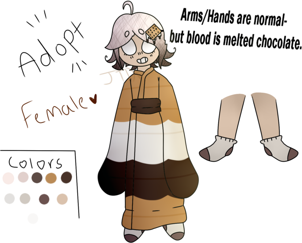 Human S'more Candy Person Adopt By Jaydenthedrawer - Cartoon (999x799)