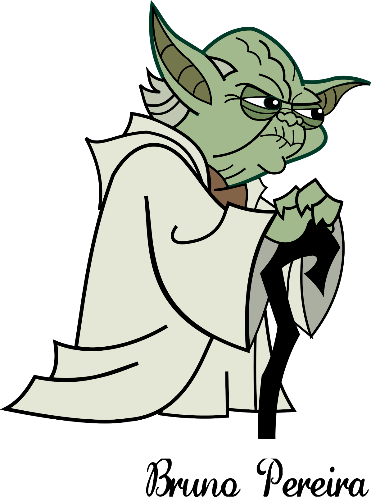 Neste Vídeo O Bruno Pereira Vai Nos Mostrar Como Vetorizar - Yoda Clip Art (1195x1600)