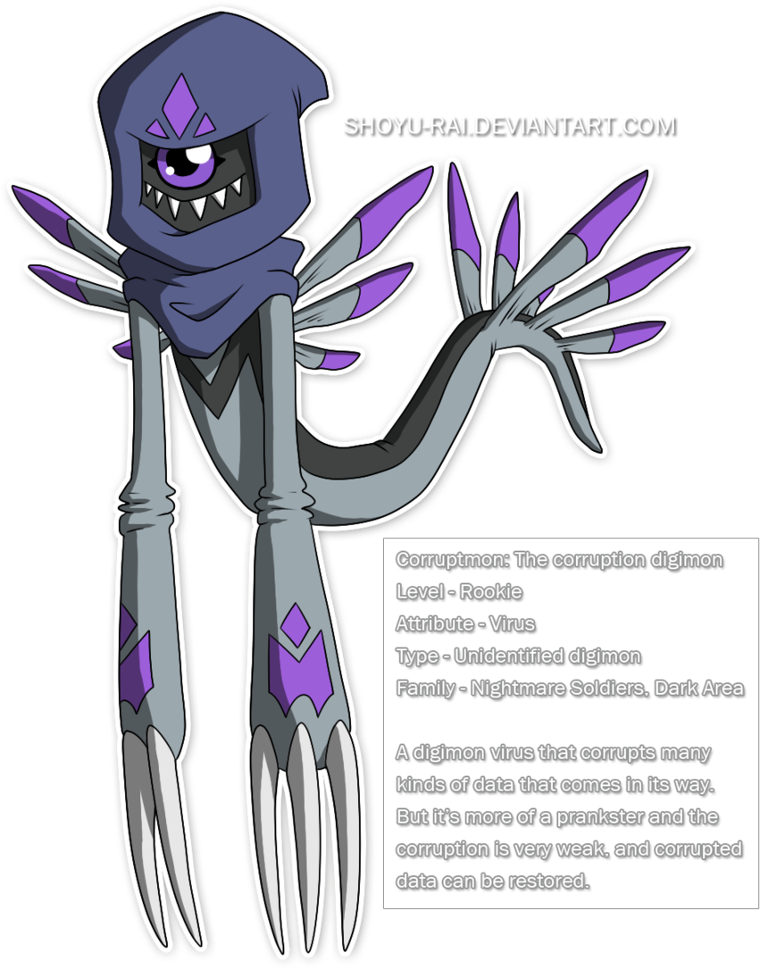 Corruptmon By Shoyu Rai Corruptmon By Shoyu Rai - Cartoon (900x1170)