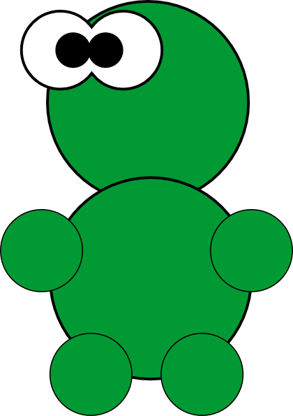 Little Green Thing Clip Art At Clker - Counting Bears Clip Art (420x595)
