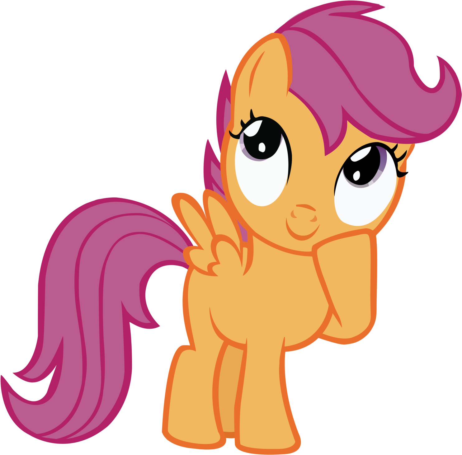 Scootaloo Thinking By Sistemx - Scootaloo (1600x1703)