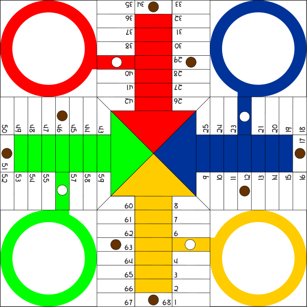 Parchis Board Png Clip Arts - Sorry Board Game Template (600x600)