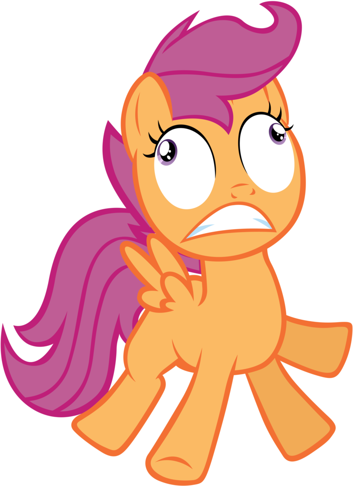 Scared And Crazy Scootaloo By Tardifice - Scootaloo Scared (771x1035)