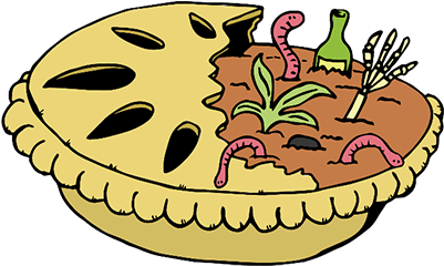 Gobblin Gobblins -worm Pie - Worm Pie Clip Art (412x412)