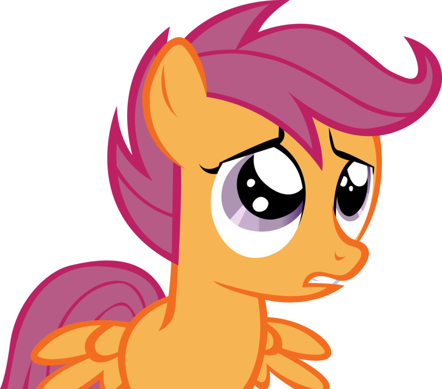 Confused Scootaloo By Rainbowcrab - Imagens De My Little Pony (900x793)