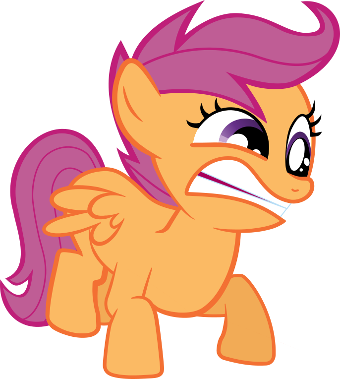 Scootaloo Angry By Psychicwalnut - Mlp Scootaloo Angry Vector (686x764)