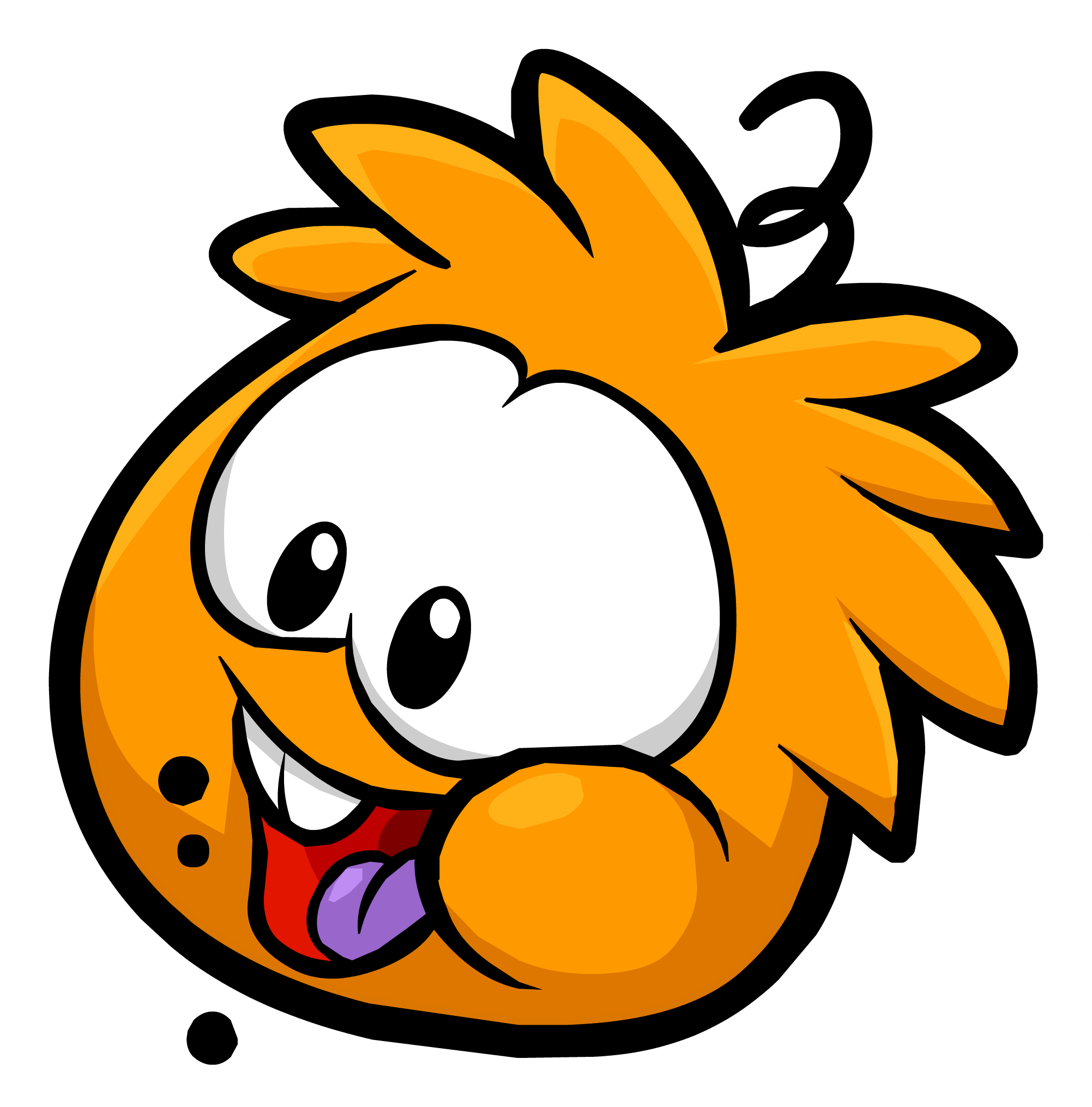 Orange Puffle Pin - Club Penguin Puffles Png (2003x2030)