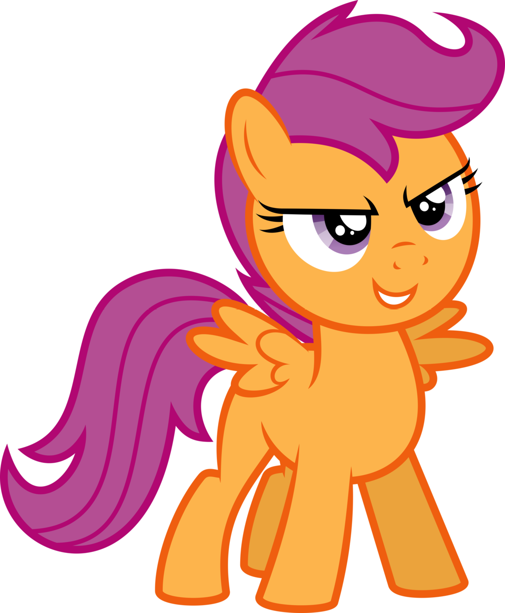 Confident Scootaloo By Soren The Owl - Mlp Scootaloo Vector (1024x1244)